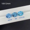 The oval-cut cultivated aquamarine is extremely beautiful details Picture